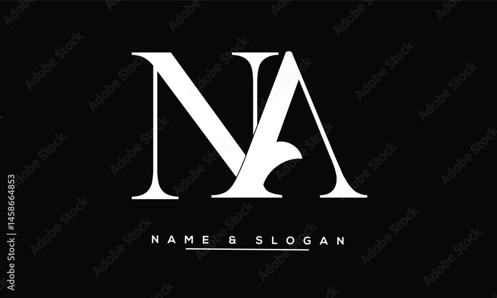 NA, AN Abstract Letters Logo Monogram