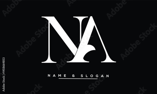 Obraz na płótnie NA, AN Abstract Letters Logo Monogram w salonie