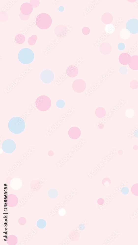 パステルピンクがかわいい水玉模様の背景アニメーション(縦型) パステルピンクがかわいい水玉模様の背景アニメーション(縦型)