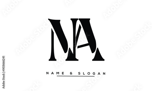 NA, AN Abstract Letters Logo Monogram