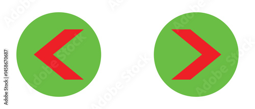 back and next arrow icon, preview and next arrow icon, left and right arrows icon button on white background.