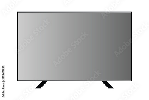 lcd tv screen monitor isolated icon on white background.