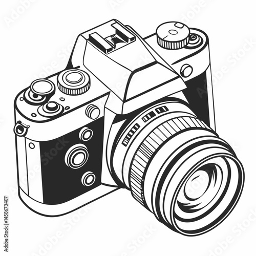 photography camera vector , white background