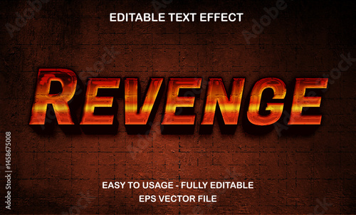 Revenge text effect, editable title movie text style