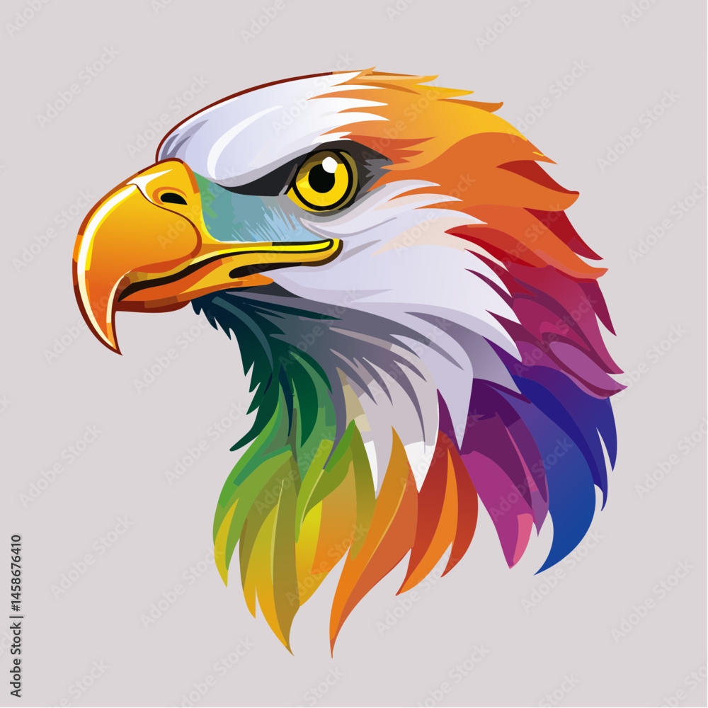 Obraz premium vibrant bald eagle head 