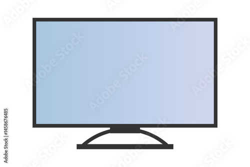 lcd tv screen monitor isolated icon on white background.