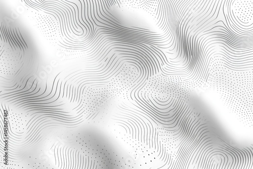 Abstract wavy lines and dots pattern
