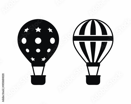 balloon icon silhouette vector illustration