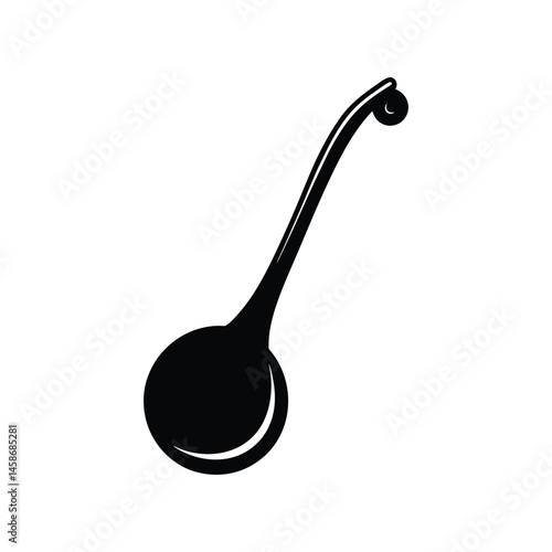 otamatone silhouette art illustration on white background