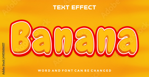 Banana editable text effect