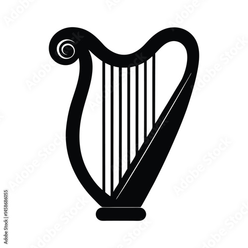 aeolian harp silhouette art illustration