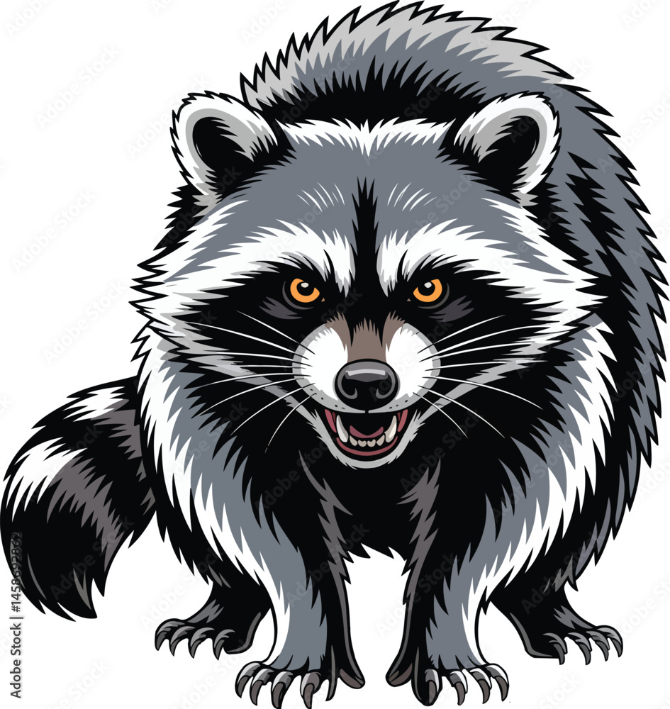 Obraz premium Cute Raccoon Vector