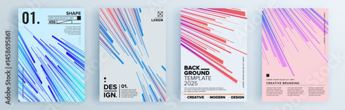 Modern abstract covers set, minimal covers design. Colorful geometric background, vector illustration.