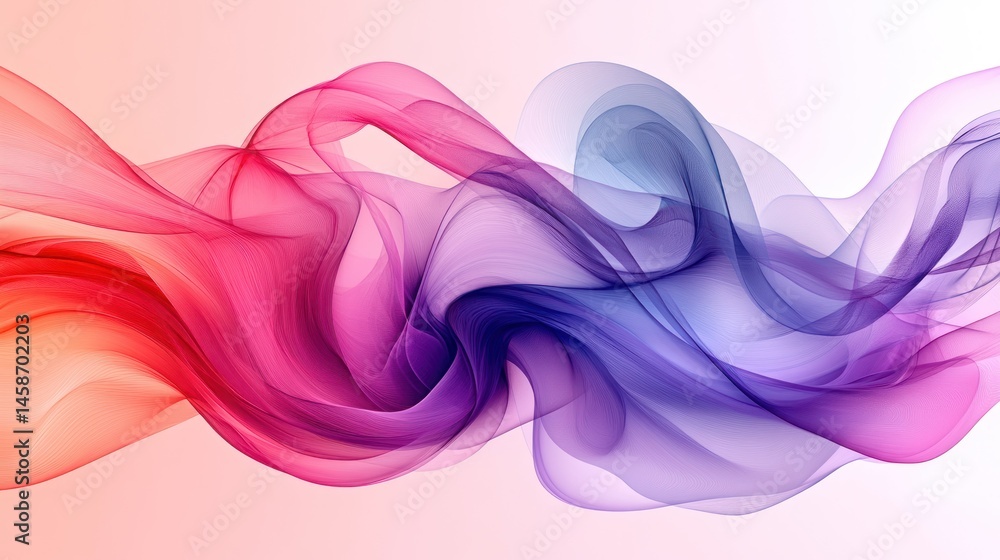 Obraz premium Colorful smoke swirls flowing across a light background