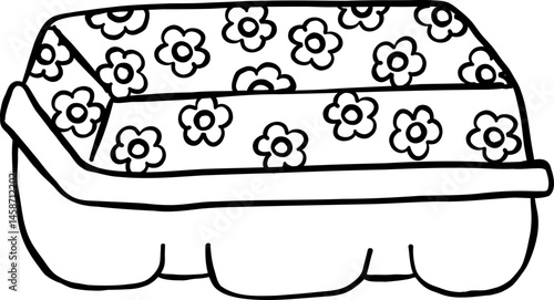 Cute groovy Carton Of Eggs Illustration Hand Drawn Doodle Outline Farmer Market
