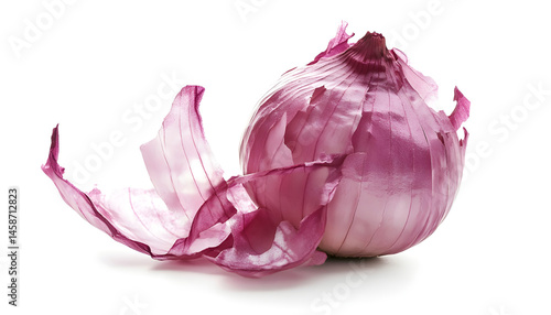 Obraz na płótnie Fresh onion with skin isolated on white w salonie