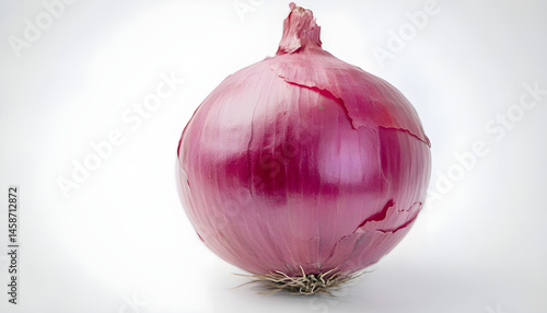 Obraz na płótnie Fresh onion with skin isolated on white w salonie