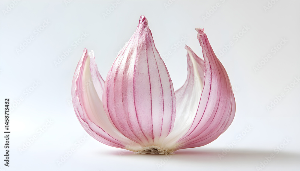 Fresh onion with skin isolated on white