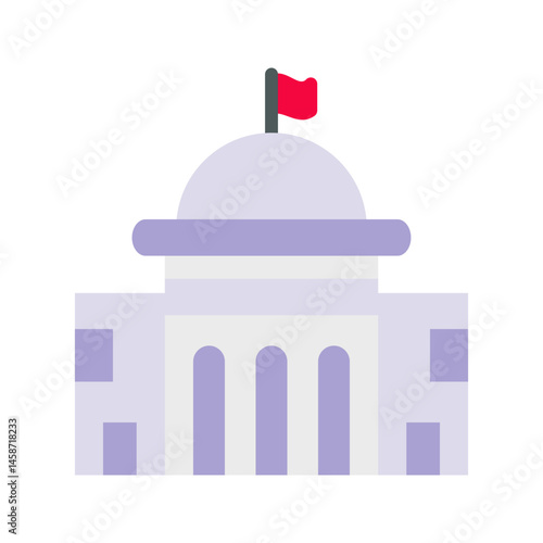 Government icon vector image. Suitable for mobile apps, web apps and print media.