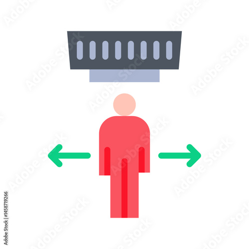 Motion Sensor icon vector image. Suitable for mobile apps, web apps and print media.