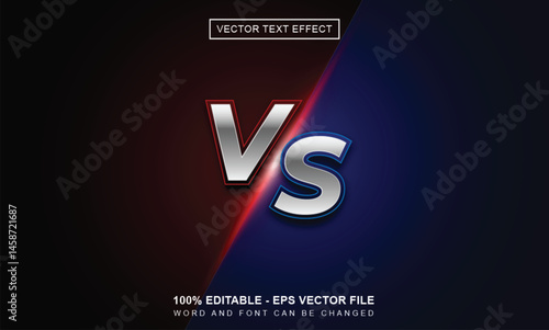 Dark Versus Battle with text and light effects on red-blue background