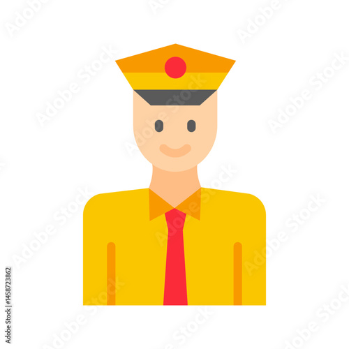 Taxi Driver icon vector image. Suitable for mobile apps, web apps and print media.