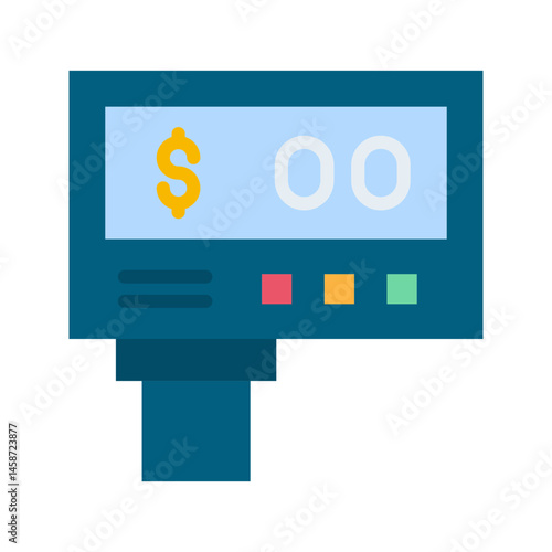 Taxi Meter icon vector image. Suitable for mobile apps, web apps and print media.