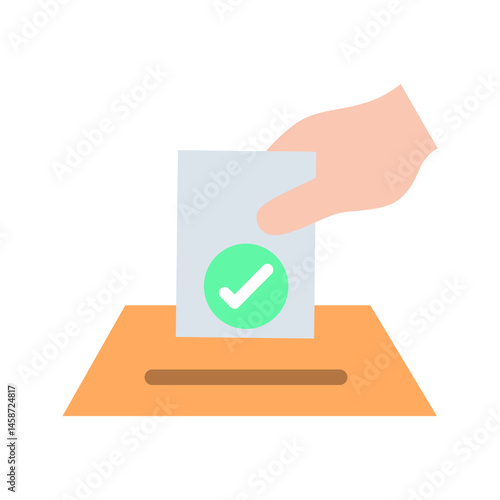 Vote Check icon vector image. Suitable for mobile apps, web apps and print media.