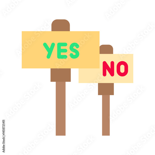 Yes Or No icon vector image. Suitable for mobile apps, web apps and print media.