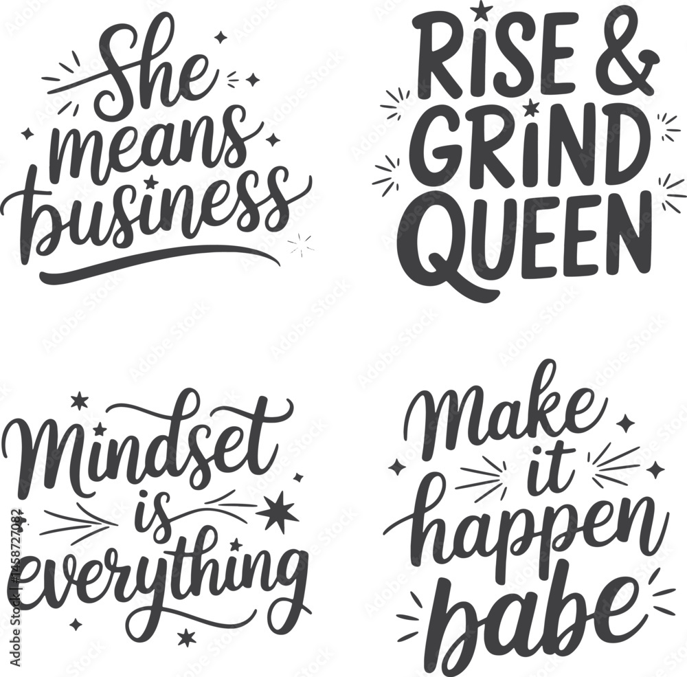 Empowered Hustle The Self Made Brand Revolution typography vector file Empowered Hustle The Self Made Brand Revolution typography vector file