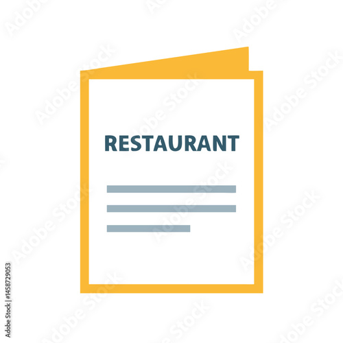 restaurant menu book ., white background