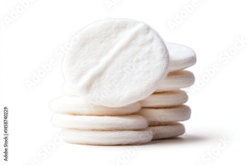 Cotton pads isolated on white background