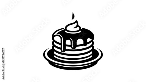 PANCAKES LOGO VECTOR MINIMAL ICON 
