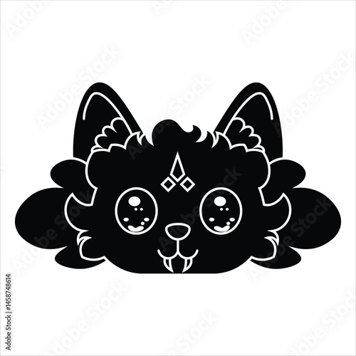 Cat Griffin Head Silhouette Icon