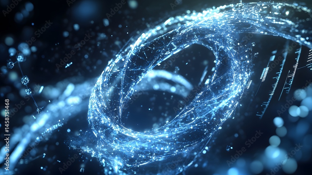 Abstract swirling vortex of luminous particles. Abstract swirling vortex of luminous particles.