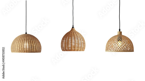 wicker pendant lamp (png)