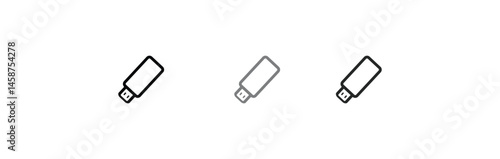 USB stick icon. Usb icon set illustration. 