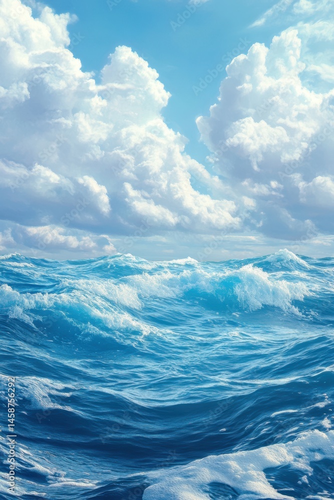 Azure waves meet a vibrant sky Azure waves meet a vibrant sky