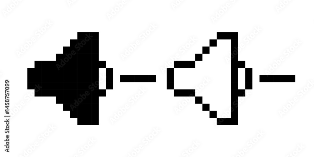 Fototapeta premium Sound icon pixel. Volume pixel