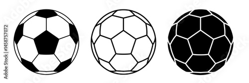 Soccer ball. Football logo set