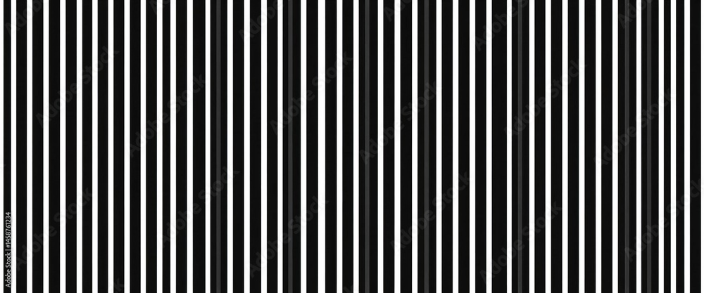 Obraz premium Classic black and white vertical stripes, seamless repeat pattern, print, simple