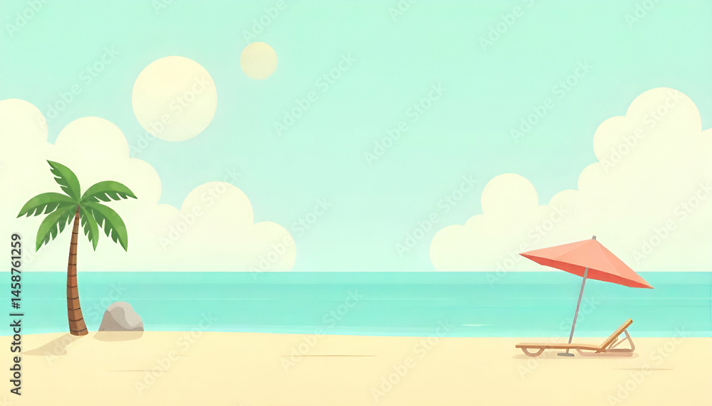 Fototapeta premium June, July - Daily Calendar Icon in flat design style, summer.