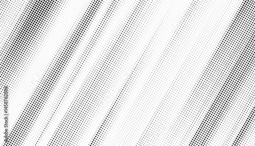 Grunge halftone gradient texture. Faded grit noise background. Sandy gritty wallpaper. Retro pixelated backdrop. Black and white anime or manga comic overlay. Vector graphic design textured halftone