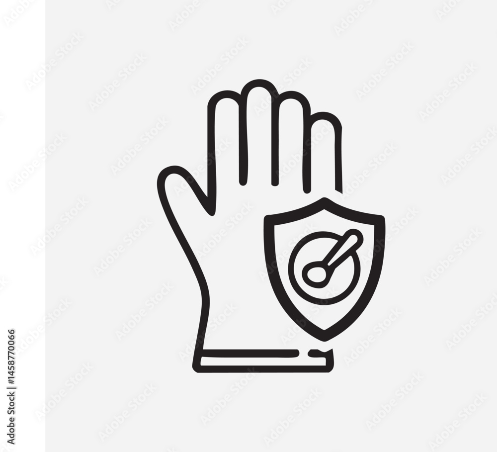 Fototapeta premium kitchen glove transforming into food safety shield