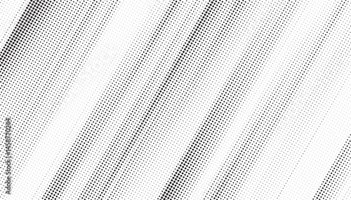 Grunge halftone gradient texture. Faded grit noise background. Sandy gritty wallpaper. Retro pixelated backdrop. Black and white anime or manga comic overlay. Vector graphic design textured halftone.