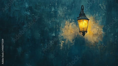 old lamp on the wall