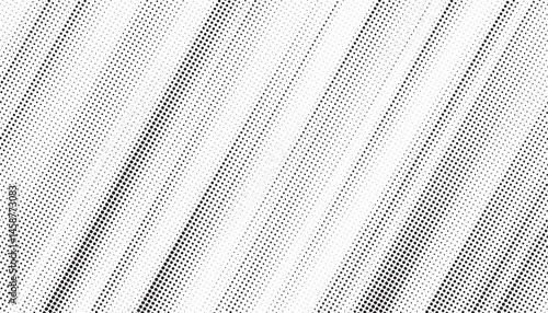 Grunge halftone gradient texture. Faded grit noise background. Sandy gritty wallpaper. Retro pixelated backdrop. Black and white anime or manga comic overlay. Vector graphic design textured halftone.