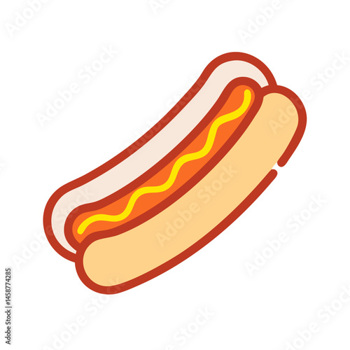 hotdog ,white background