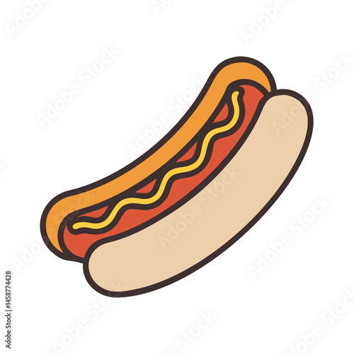 hotdog ,white background