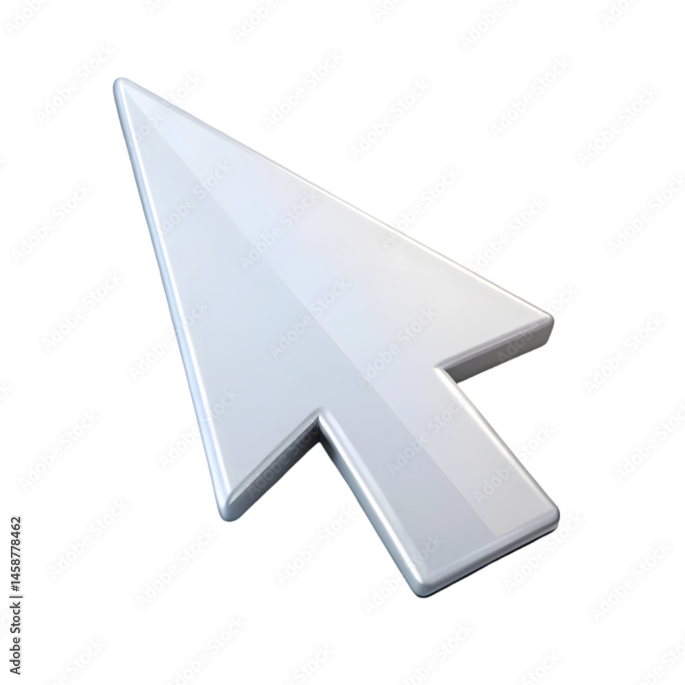 White 3D Cursor Icon Computer Pointer Graphic White 3D Cursor Icon Computer Pointer Graphic